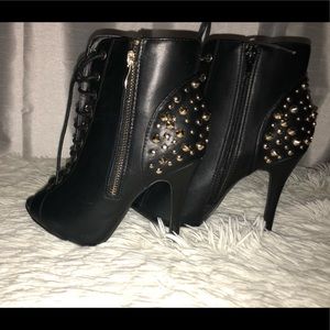 Black Studded Booties
